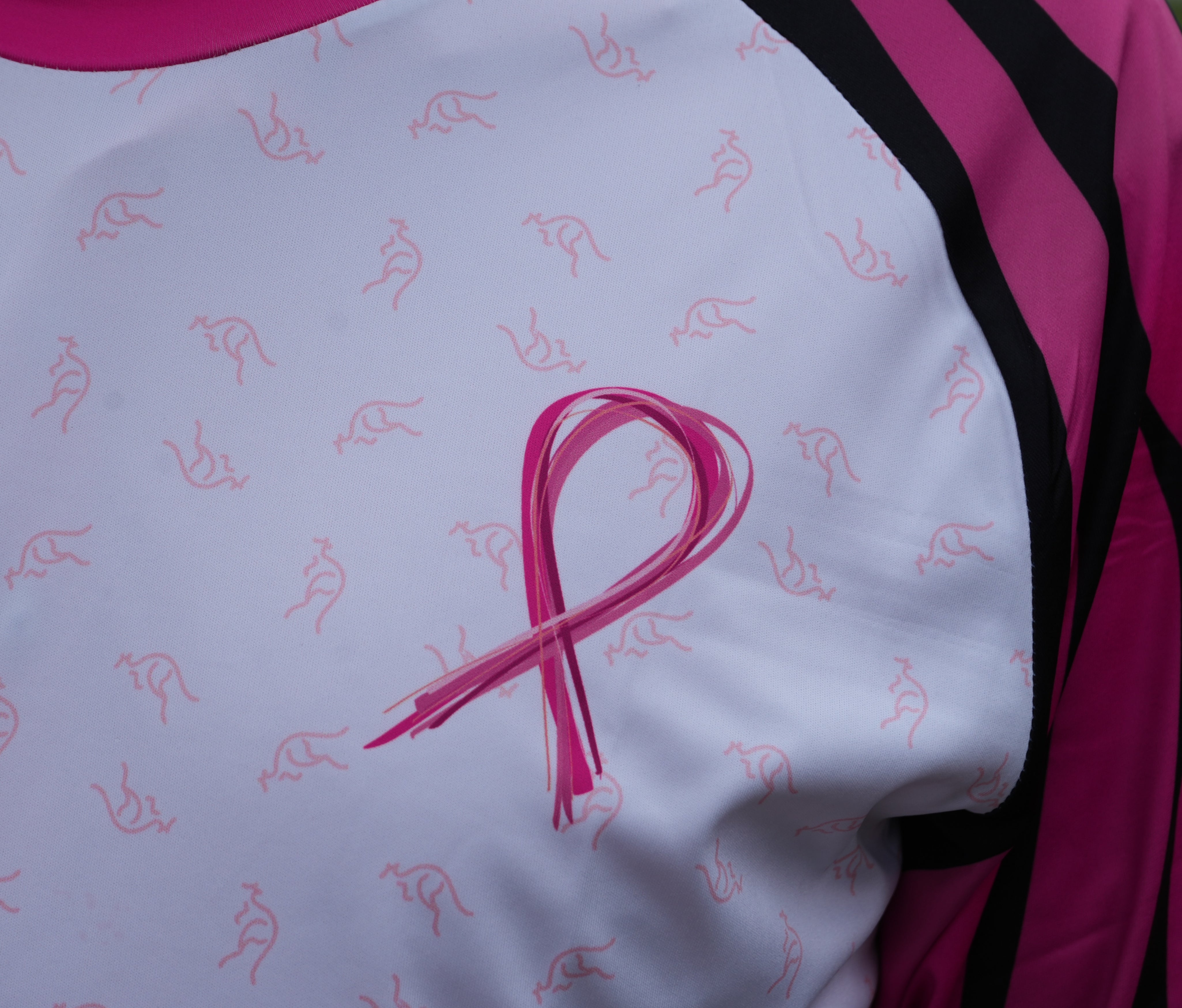 Player Worn & Signed Breast Cancer Awareness Warm Up Tops