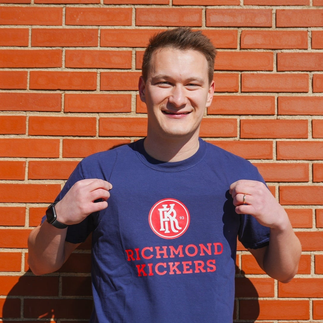 Youth Logo & Wordmark Navy Tee