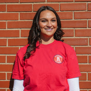 Adult Small Logo Red Tee