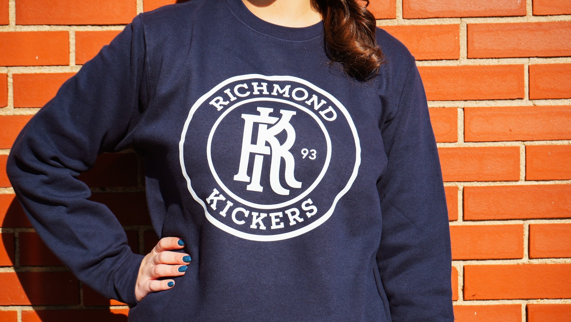 Youth Primary Logo Navy Crewneck