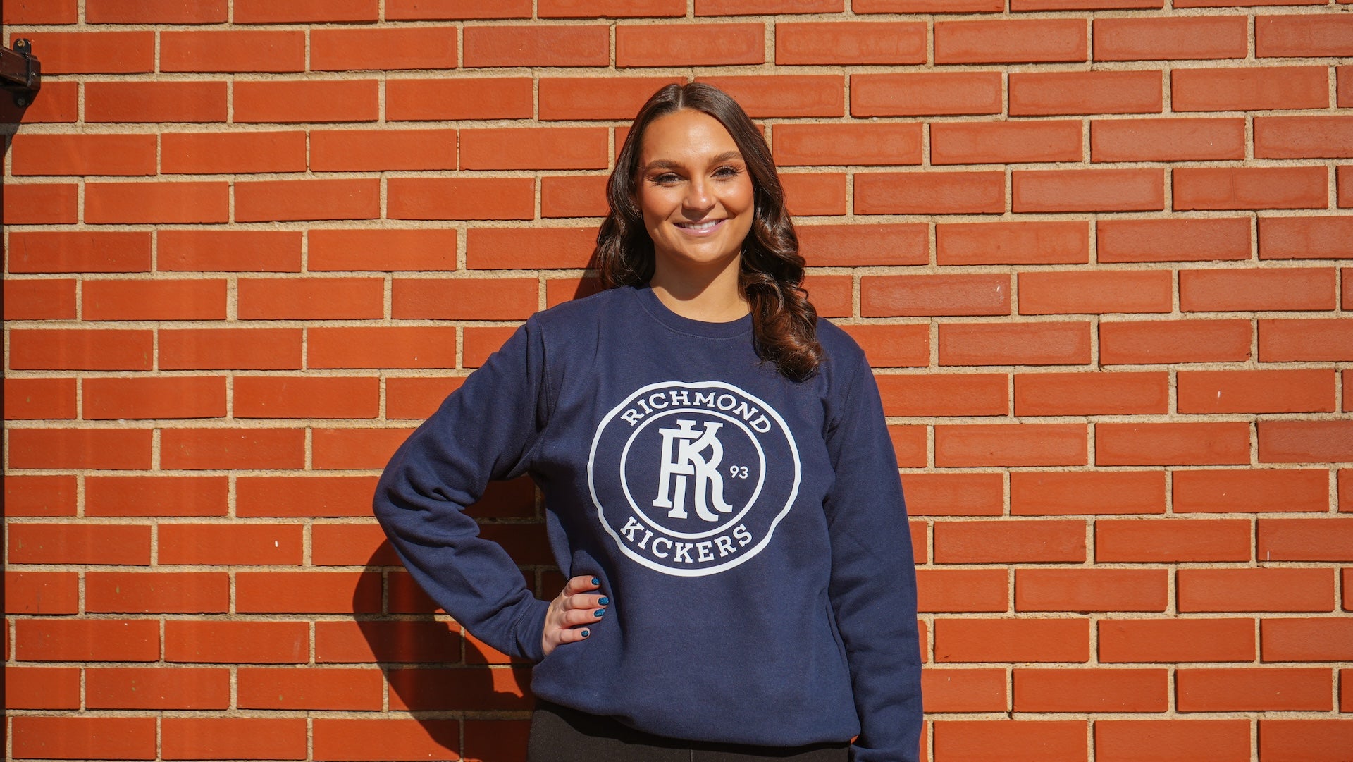 Youth Primary Logo Navy Crewneck