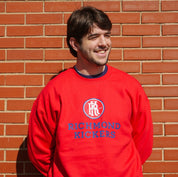 Youth Logo & Wordmark Red Crewneck