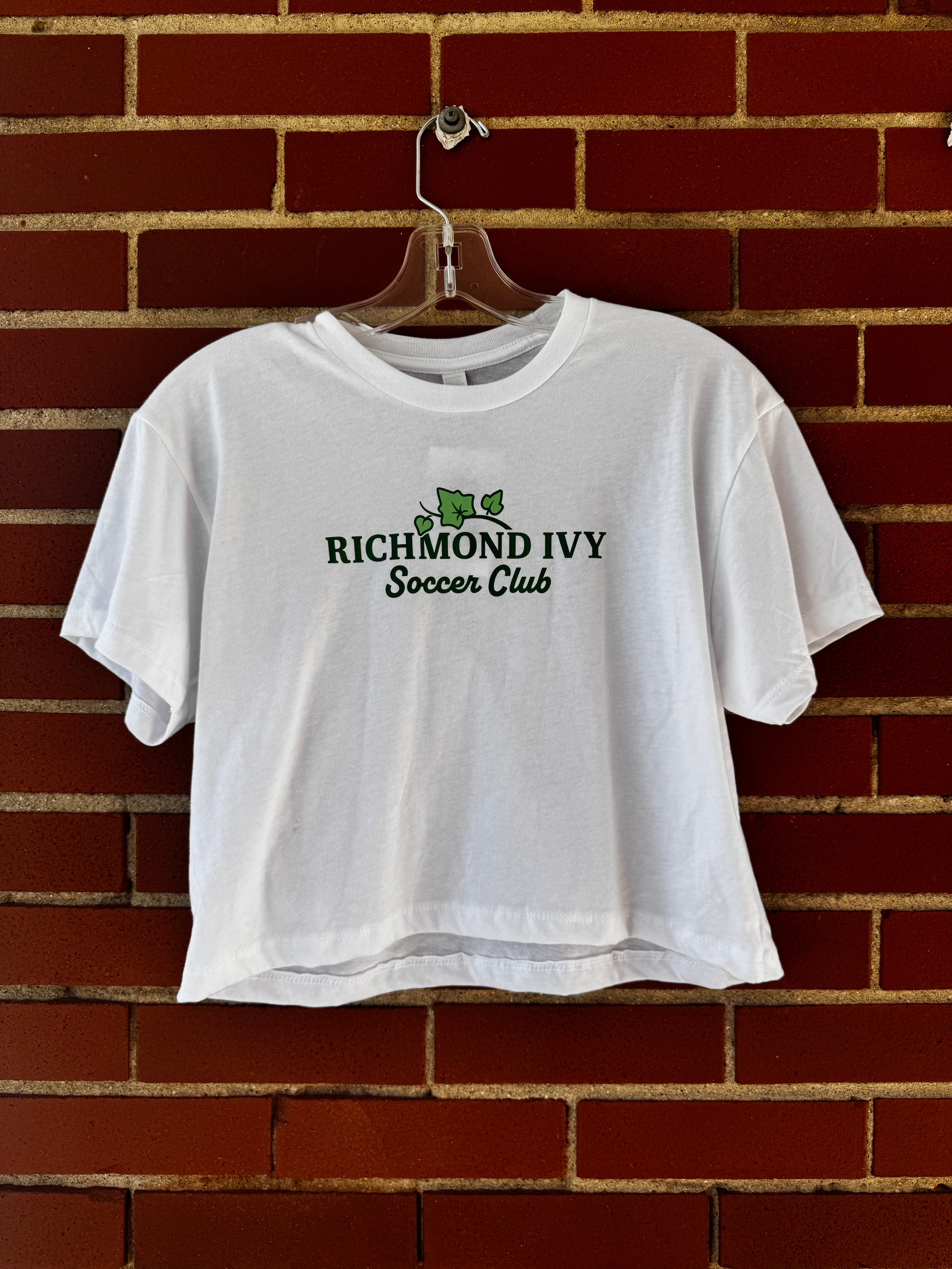 Ivy White Wordmark Crop Top
