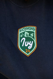 Ivy Crest Black Tee - Embroidered
