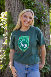 Ivy Crest Green Tee - Large Logo