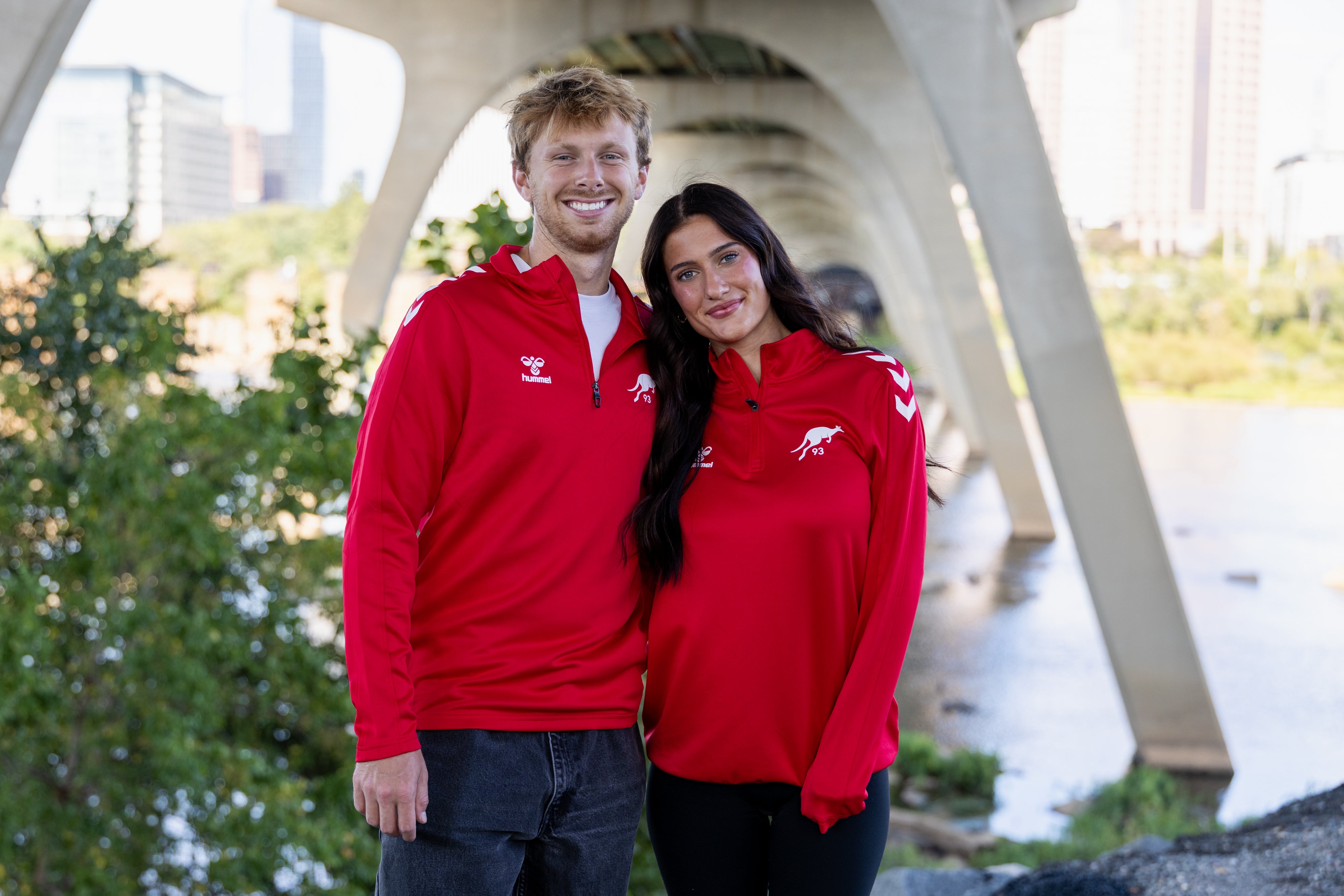 Men's Red 1/4 Zip - Hummel