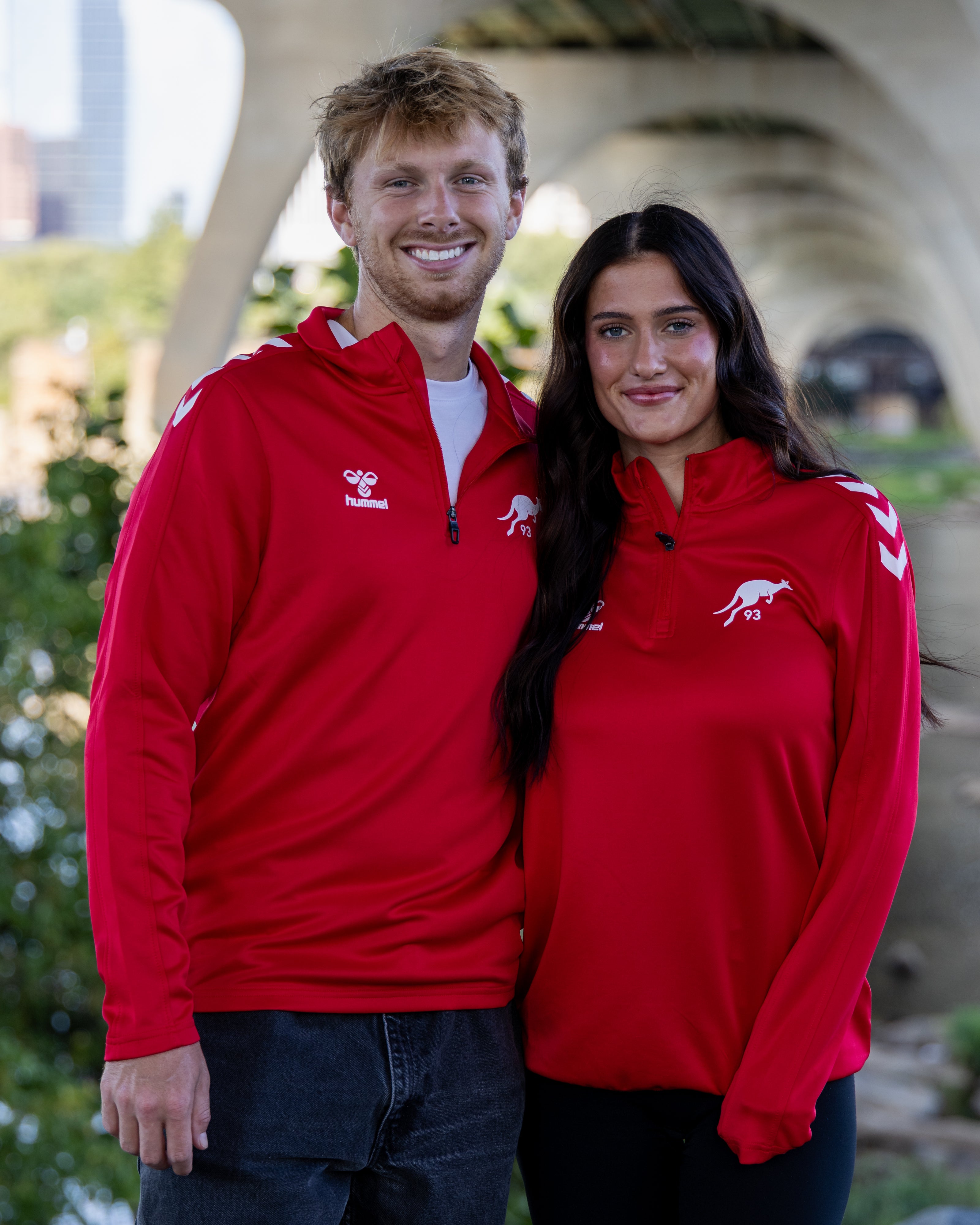 Men's Red 1/4 Zip - Hummel