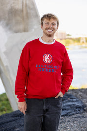 Youth Logo & Wordmark Red Crewneck