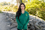 Kids Ivy Full Zip Green Hoodie - Hummel