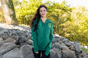 Kids Ivy Full Zip Green Hoodie - Hummel