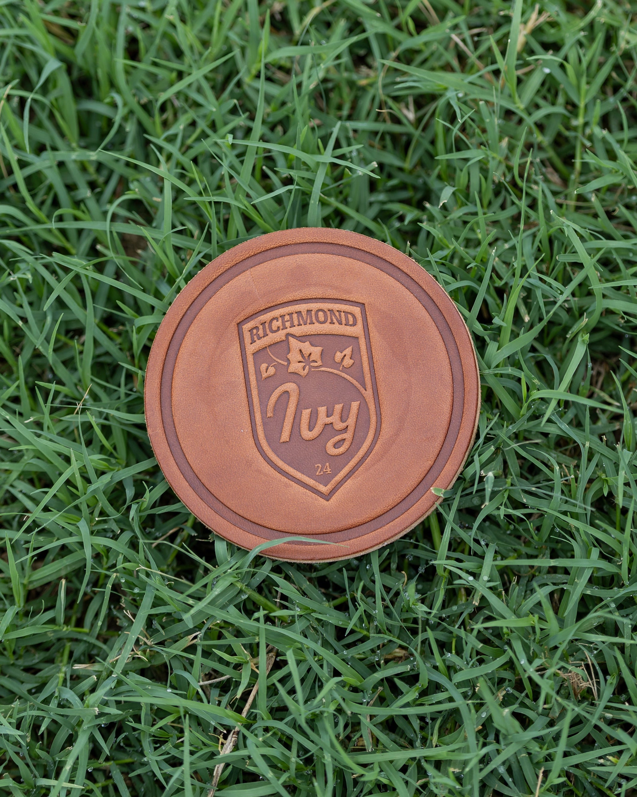 Ivy Leather Coaster