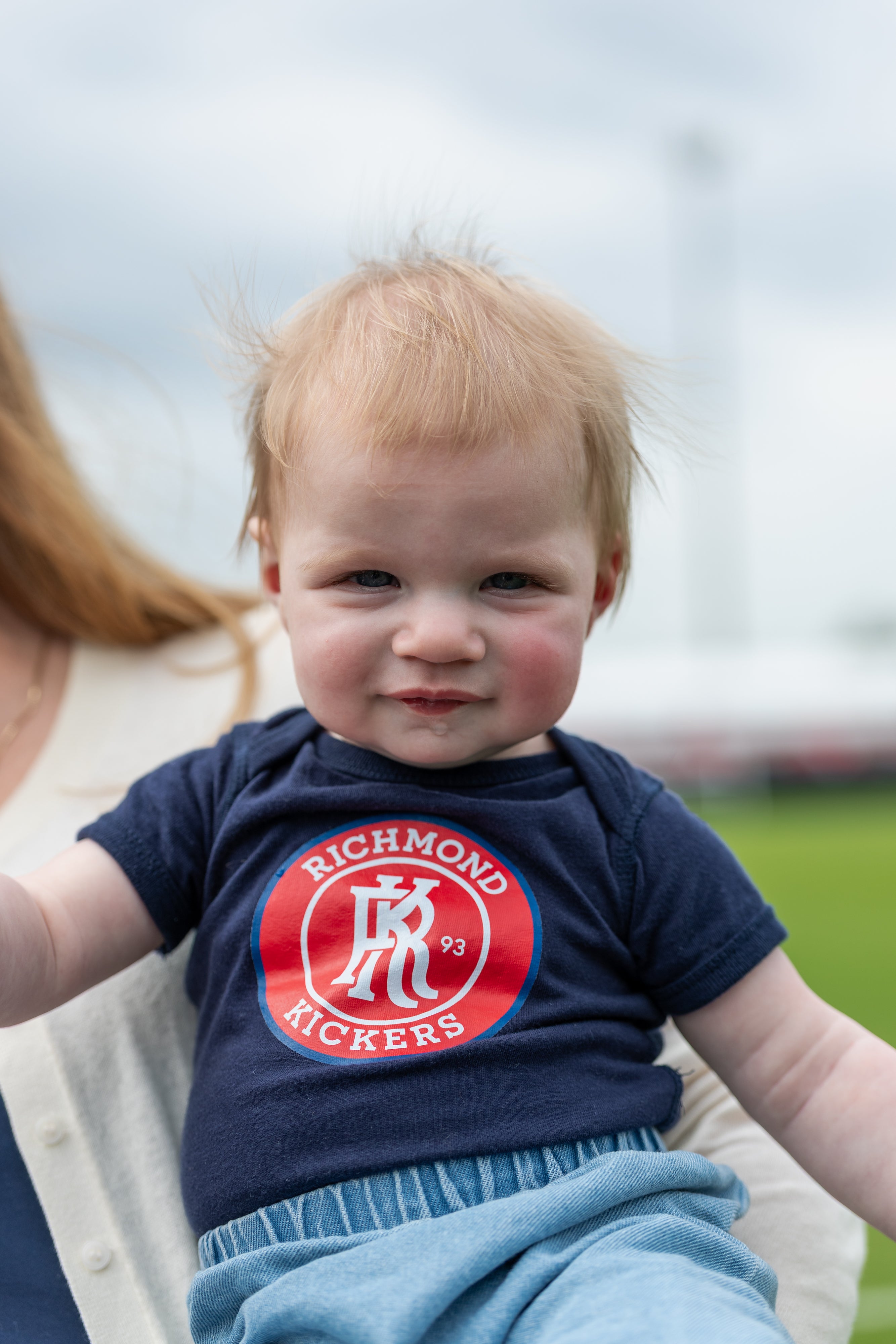Navy Primary Logo Onesie