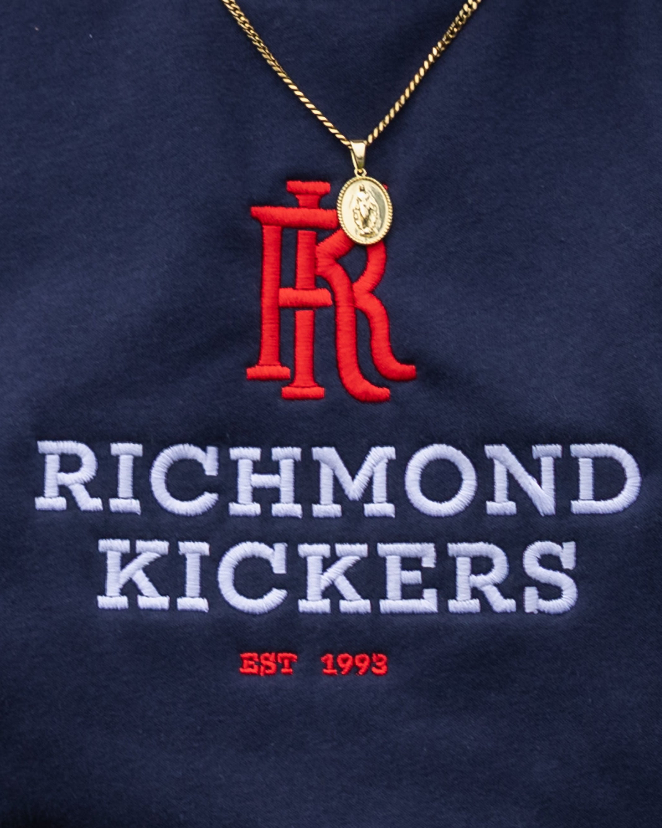 Navy Embroidered Crewneck