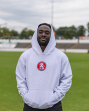 Grey Secondary Logo Embroidered Hoodie