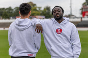 Grey Secondary Logo Embroidered Hoodie