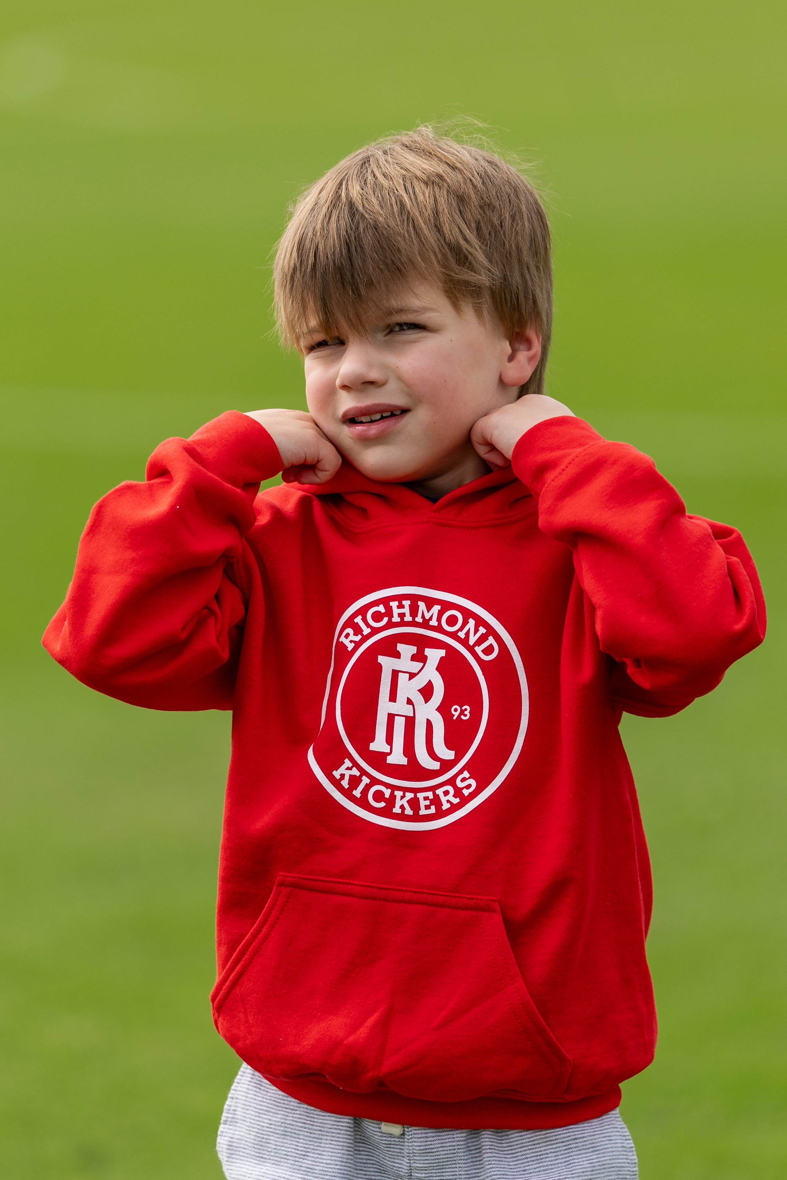 Youth Red Primary Logo Hoodie