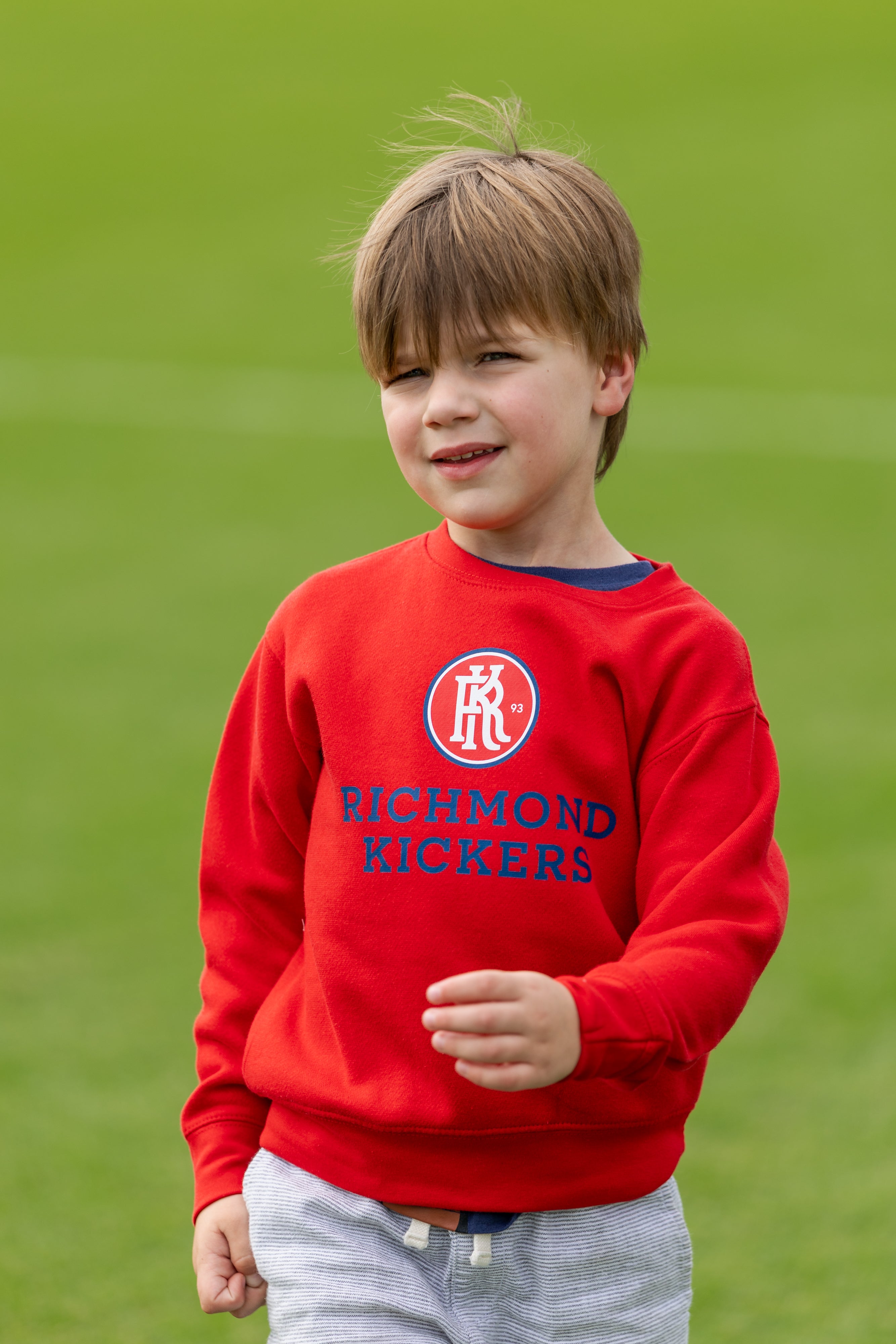 Toddler Logo & Wordmark Red Crewneck