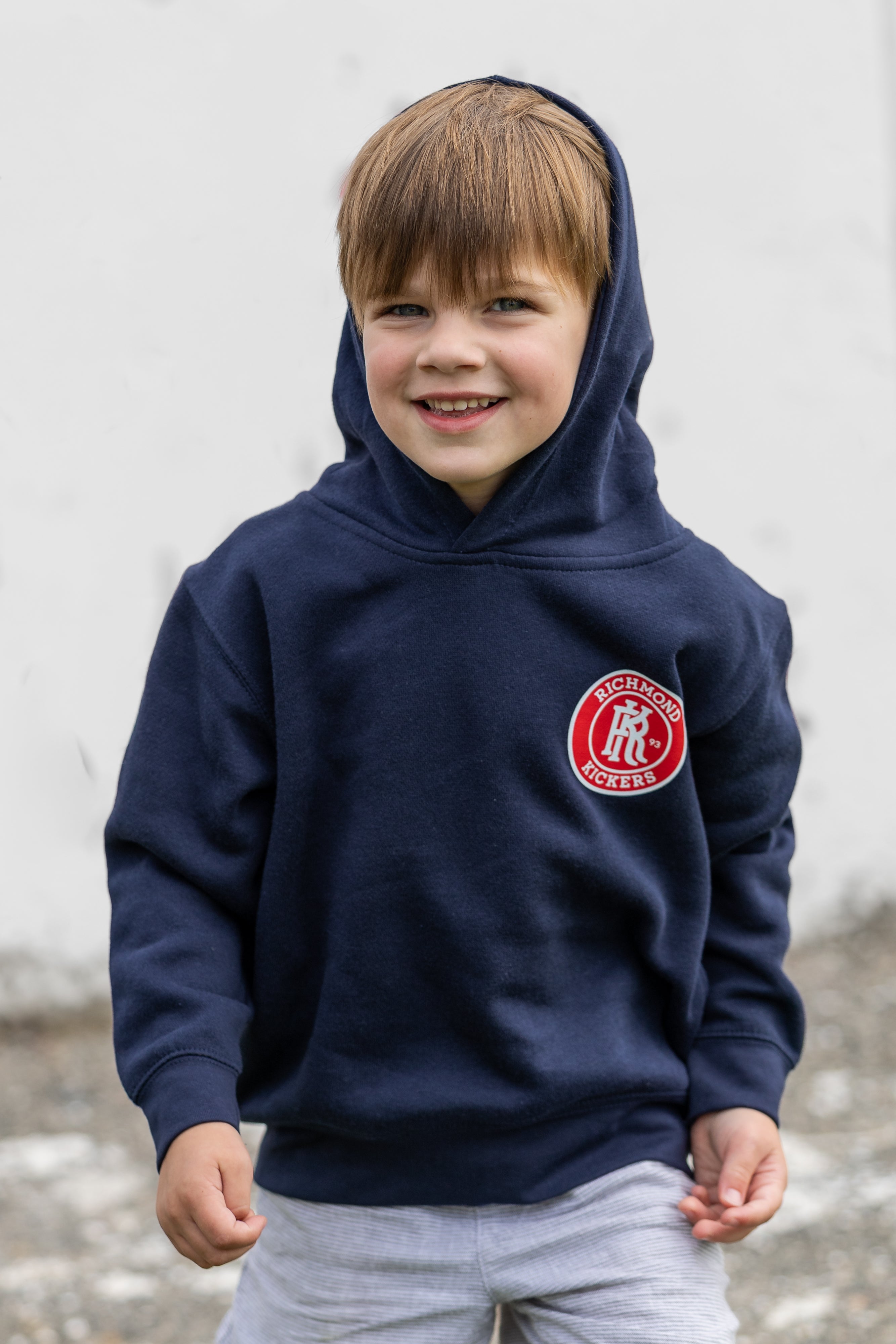Toddler Primary Small Logo Navy Hoodie